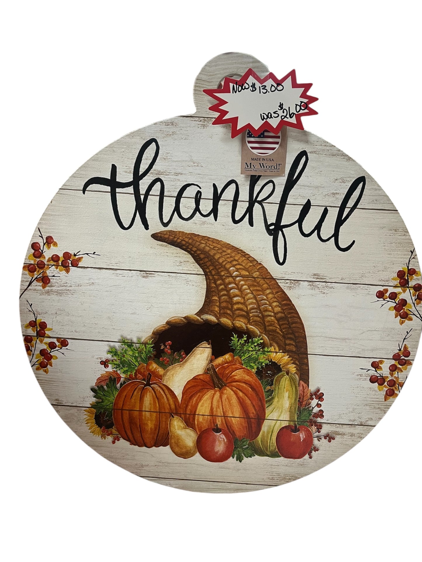 My Word Adoornament Thankful