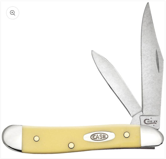 Case Knife Yellow Synthetic Peanut