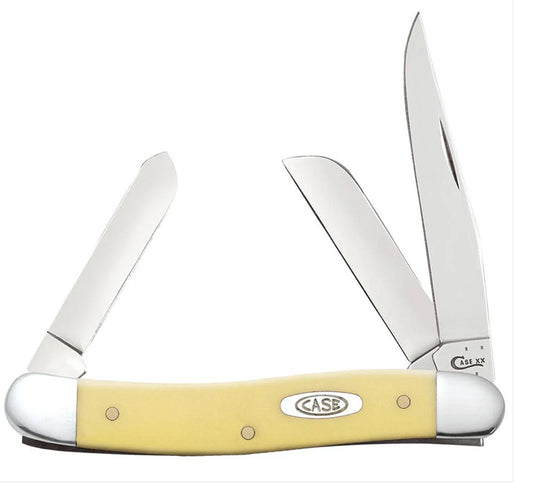 Case synthetic yellow medium stockman knife