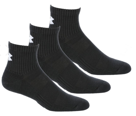 Under Armour Unisex TC 3PK Qtr Black