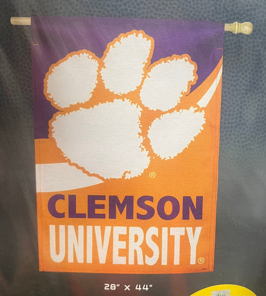 Evergreen Clemson Burlap Large Flag