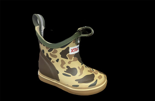 Xtratuf Youth Ankle Deck Boot Duck Camo