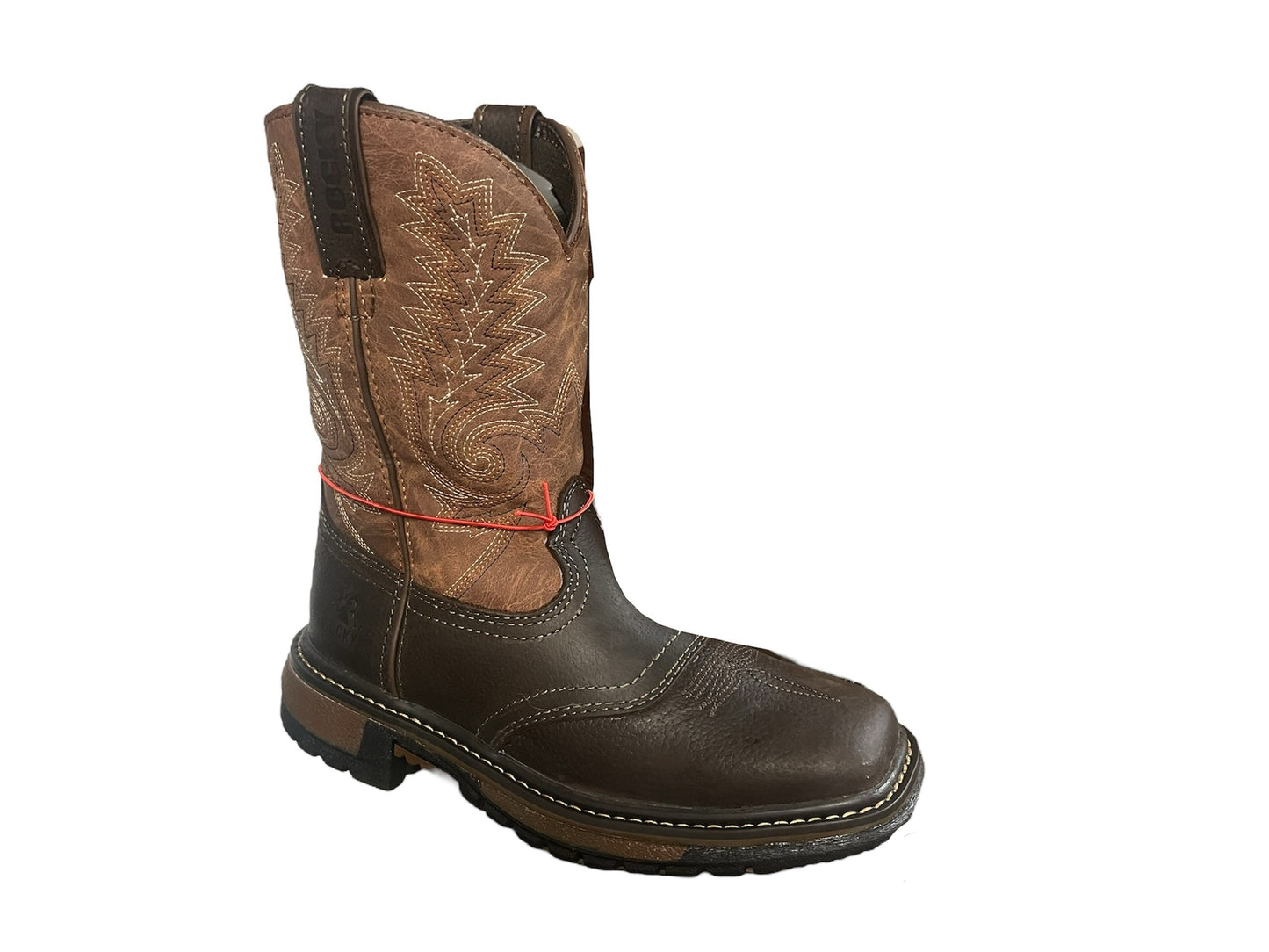 Rocky Kids Brown 8” Western Dark Chocolate And Burnt