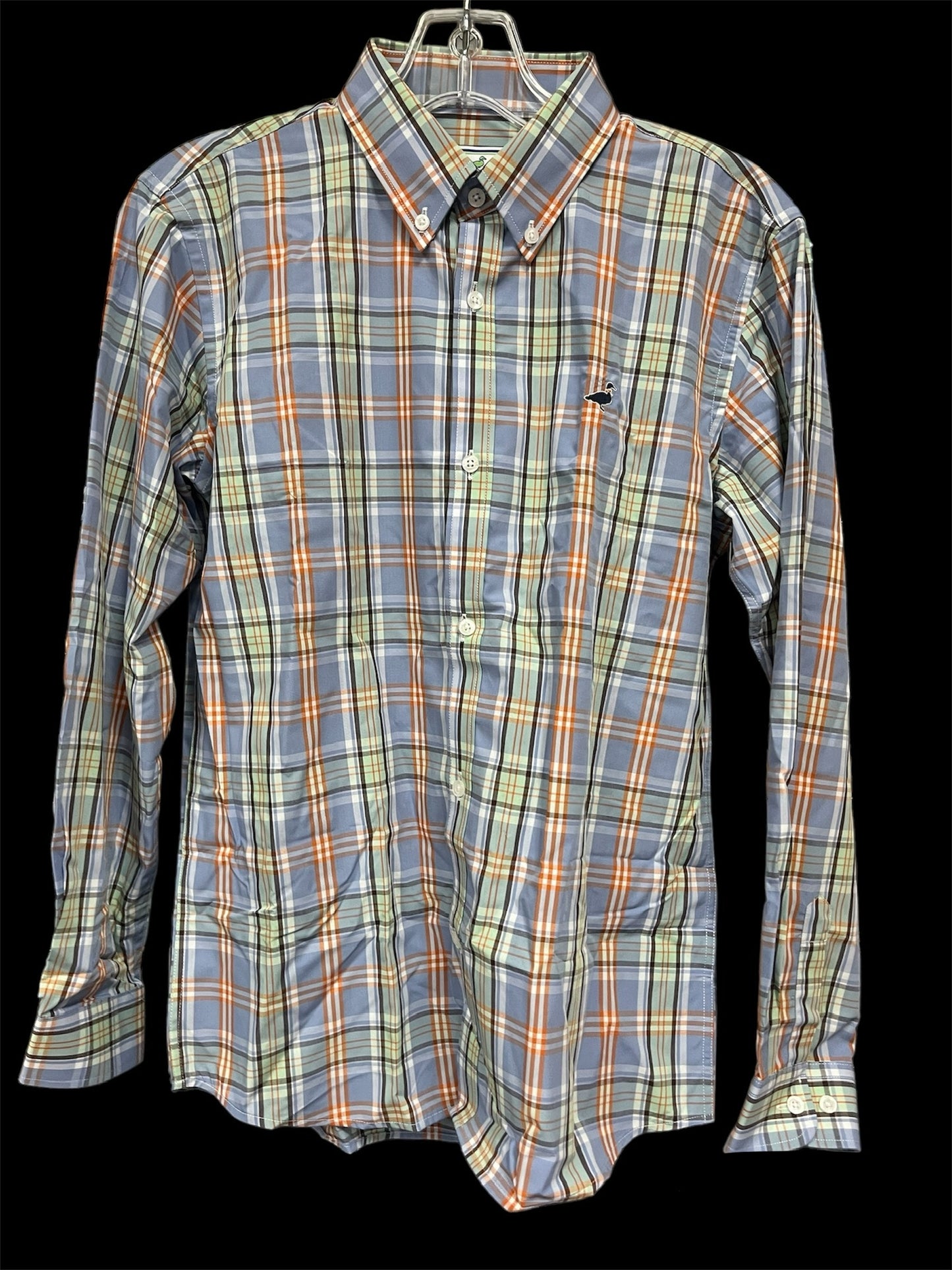 Properly Tied Youth Woven Shirt Brunt Orange and Blue