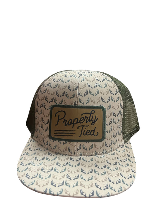 Properly Tied Boys Sportsman Trucker Hat Antlers